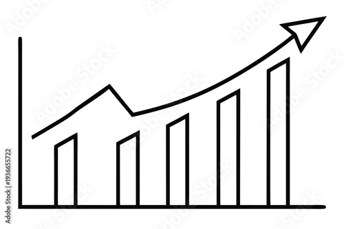 Growth Chart, Progress Bar Graph Icon
