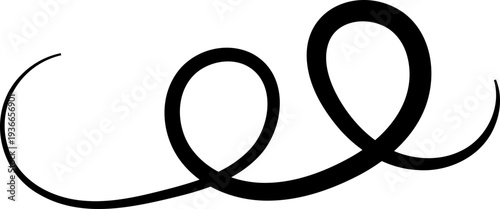 Curly Ornaments, Swirl line divider, Curly decorative doodle, fancy ornament border