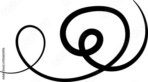 Curly Ornaments, Swirl line divider, Curly decorative doodle, fancy ornament border