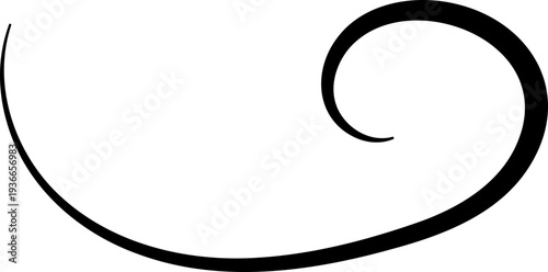 Curly Ornaments, Swirl line divider, Curly decorative doodle, fancy ornament border