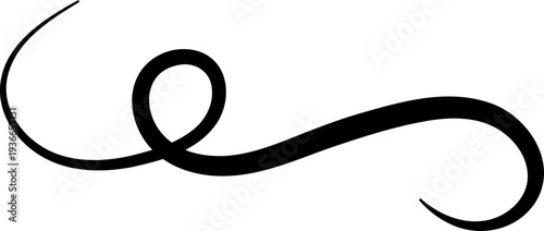 Curly Ornaments, Swirl line divider, Curly decorative doodle, fancy ornament border