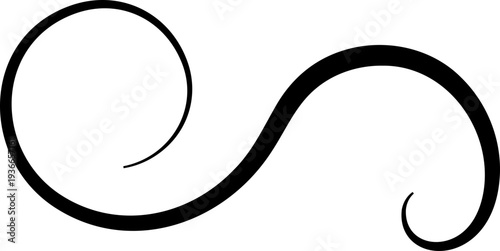 Curly Ornaments, Swirl line divider, Curly decorative doodle, fancy ornament border