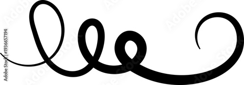 Curly Ornaments, Swirl line divider, Curly decorative doodle, fancy ornament border