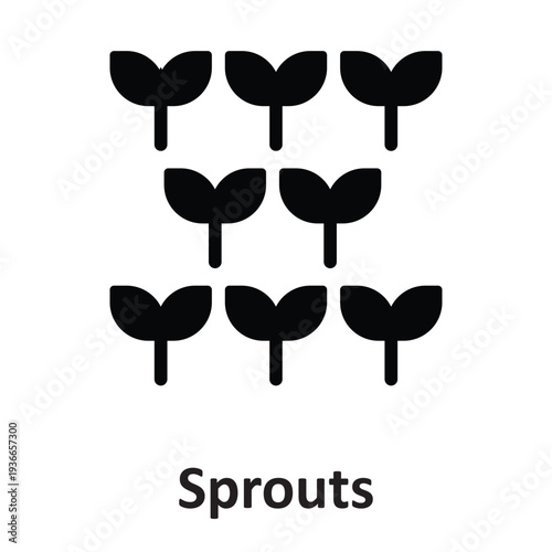 Sprouts Vector Icon which can easily modify or edit