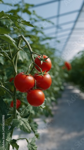 Wallpaper Mural A Lush Greenhouse Perspective Filled with Ripe Tomato Plants and Vibrant Colors Torontodigital.ca