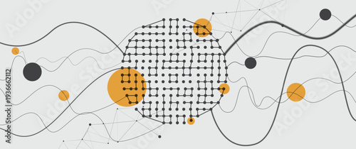 Abstract earth technology concept in dark network system