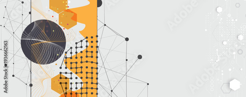 Abstract earth technology concept in dark network system