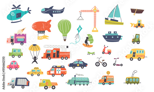 Children's car transport set