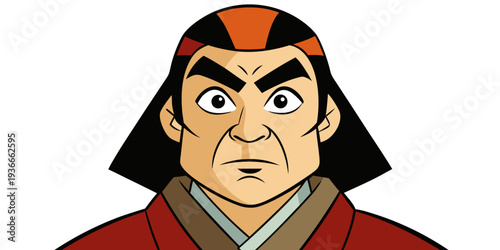 45 a close up of a japanese style painting ukiyo e on a white ba
