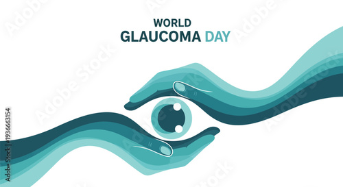 World glaucoma day vector illustration with perfect stroke eye graphic design