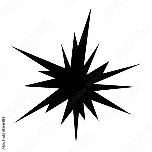 Symmetrical Sharp Starburst Boom and Explosion Effect Vector