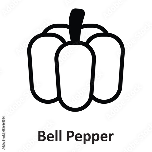 Bell Pepper Vector Icon which can easily modify or edit