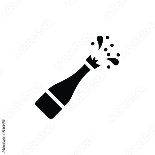 New Year's Eve Toast Champagne Explosion Icon