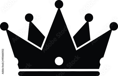 A black crown icon on a transparent background