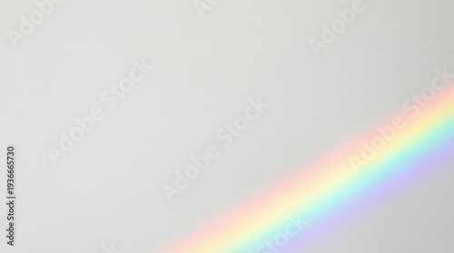 Pride Rainbow Prism Minimal Wall Beautiful Rainbow on Light Gray Background with Soft Aesthetic
