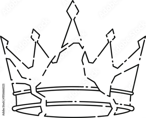A simple line drawing of a crown
