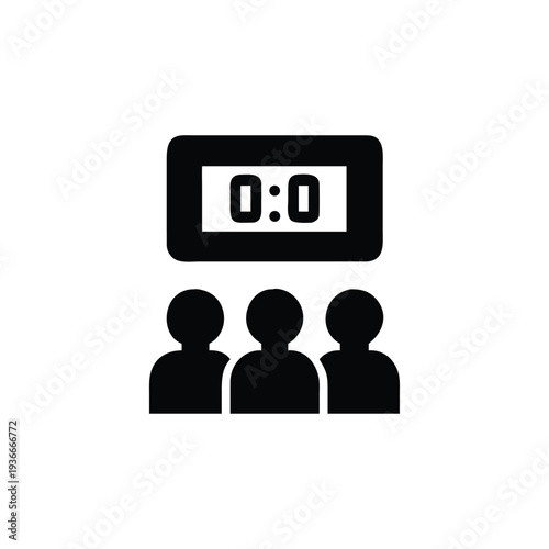 Sports Scoreboard and Spectators Icon