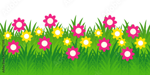 green grass illustration, sustainable grass nature, grass design in flat style	
