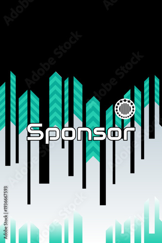 Modern Abstract Geometric Jersey, Dress, T Shirt, Promotional  Sponsor Background Vector Template.