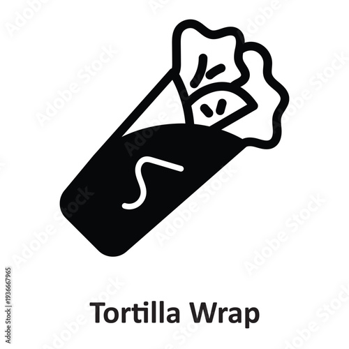 Tortilla Wrap Vector Icon which can easily modify or edit