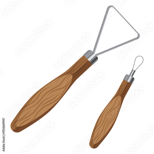 ceramic loop tool, clay sculpting tool.