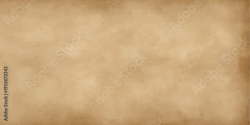 A vintage aged parchment sheet features a stained brown grunge paper texture with an antique beige pattern and a weathered, dirty retro design