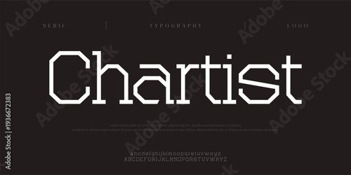 Chartist, Creative digital sport Modern Future Alphabet Font. Typography urban style fonts for technology, digital, movie logo design regular and italic. vector illustration
