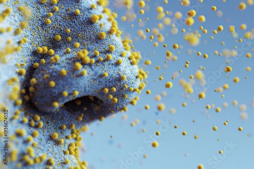 Digital Nose with Pollen, Allergy Concept