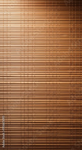 Natural light brown background texture composed entirely of tightly woven thin bamboo strips, perfect for eco friendly design projects, wood, pattern, woven