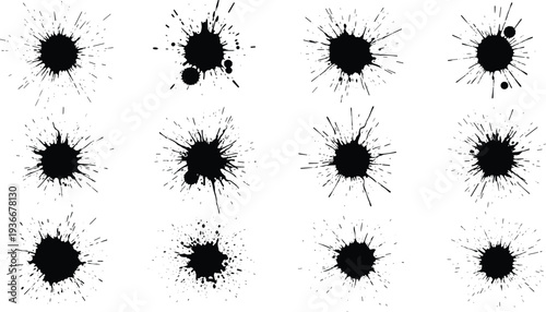 ink, splatter, paint, blot, splash, grunge, abstract, stain, texture, drop, spray, artistic, black, isolated, collection, set, design, vector, background, elements