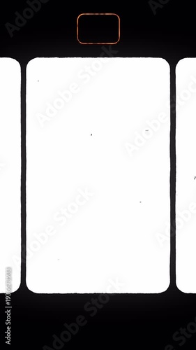 Shaking super 8 film overlay vertical film frame vintage. analog frame retro old cinema effect. 4k