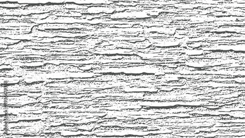 Seamless horizontal rock texture illustration showing rough stone surface with deep cracks and mineral veins on transparent background for game environment and architectural design assets