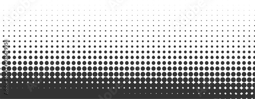 Abstract halftone background fading dots from large to small for modern concept design with a gradient effect, a graphic element for overlay or grunge texture