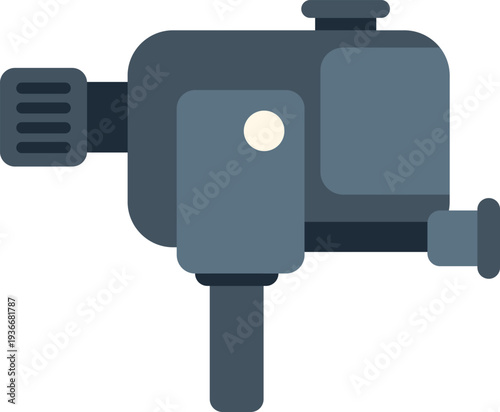 Retro camcorder flat icon for broadcasting and media production