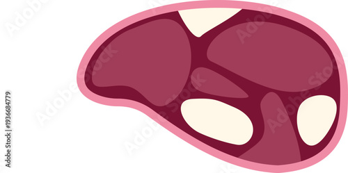 Cartoon drawing of an open mouth with visible tongue and teeth