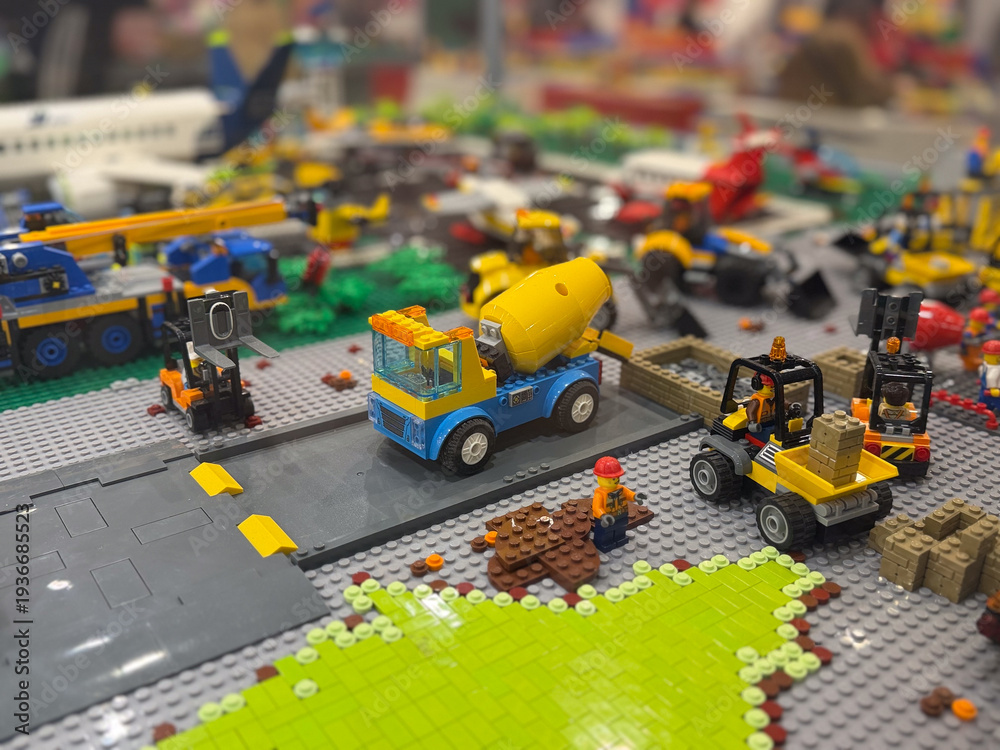 Fototapeta premium Lego construction diorama