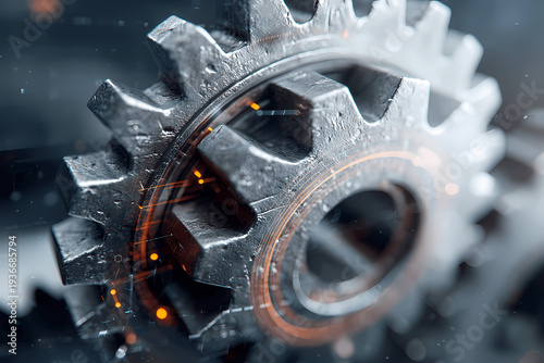 Precision Gear Mechanism With Subtle Data Overlay