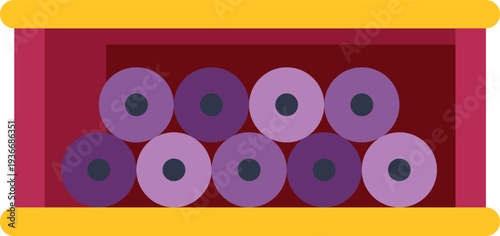 Wine bottles resting horizontally on a wooden storage rack in a cellar