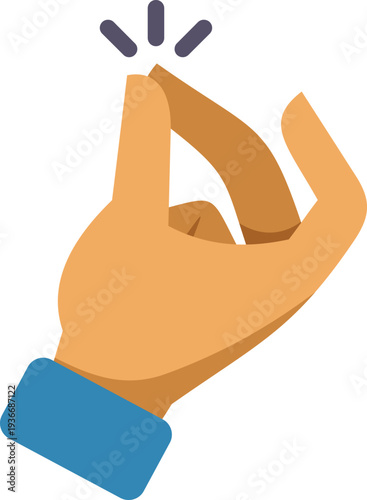 Hand snapping fingers quickly showing simplicity, speed, click, and sound