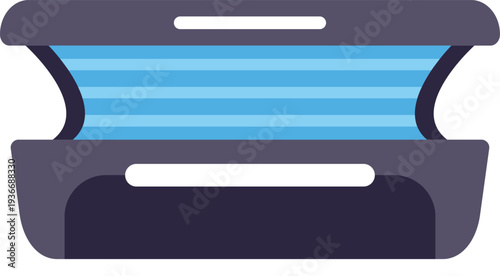 Solarium icon for artificial sun tanning and skin beauty care services