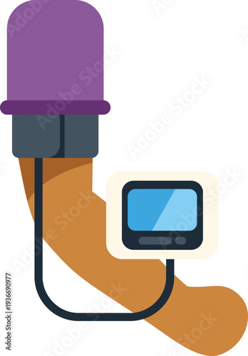 Prosthetic arm connected to a monitor for health tracking and data display
