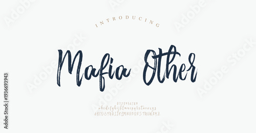Mafia Other, Script elegant luxury alphabet font logo. Typography modern classic lettering serif italic fonts decorative wedding vintage retro logos. vector illustration
