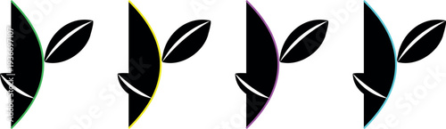 Beautiful Botanical Foliage Collection Featuring Fresh  Leaves and Decorative Natural Leaf Design Elements