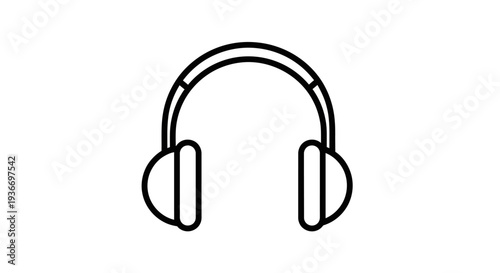 Headphones Audio Device Isolated White Background