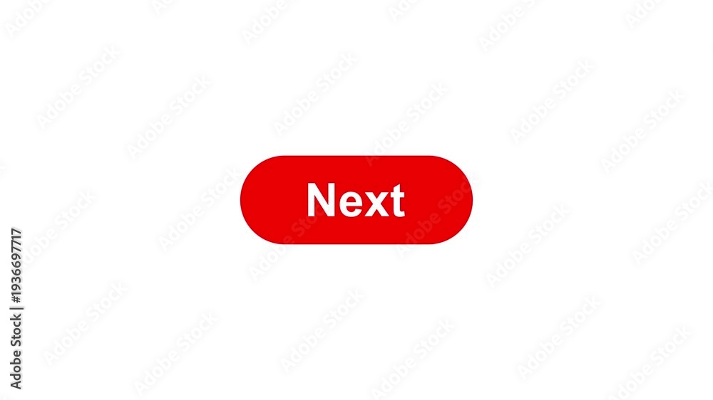 Simple animation of cursor icon clicking Next button. Pack of animated ...