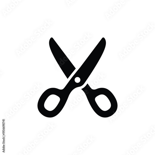 Barber Scissors Mascot Glyph