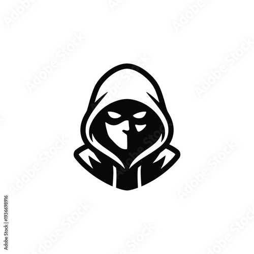 Cyber Hacker Avatar Chunky Mascot Glyph