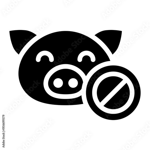 no pig icon vector