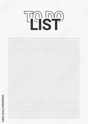 Black and Beige Minimalist To-Do List A4 Printable Page
