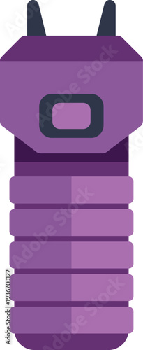 Compact purple stun gun designed for personal protection and self defense use